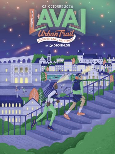 Affiche de la 10ème édition du Laval Urban Trail
